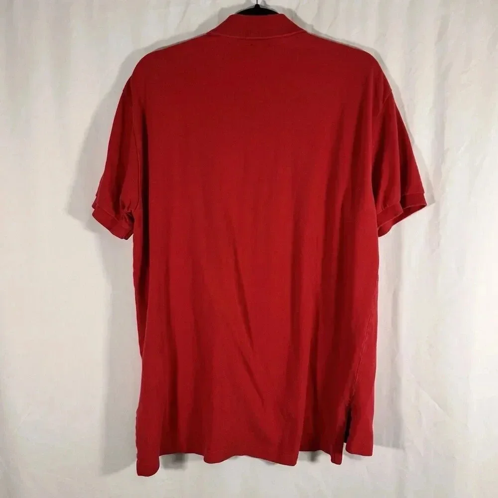 Polo Ralph Lauren Shirt Men's Large Red Short Sleeve Classic Fit 100% Cotton